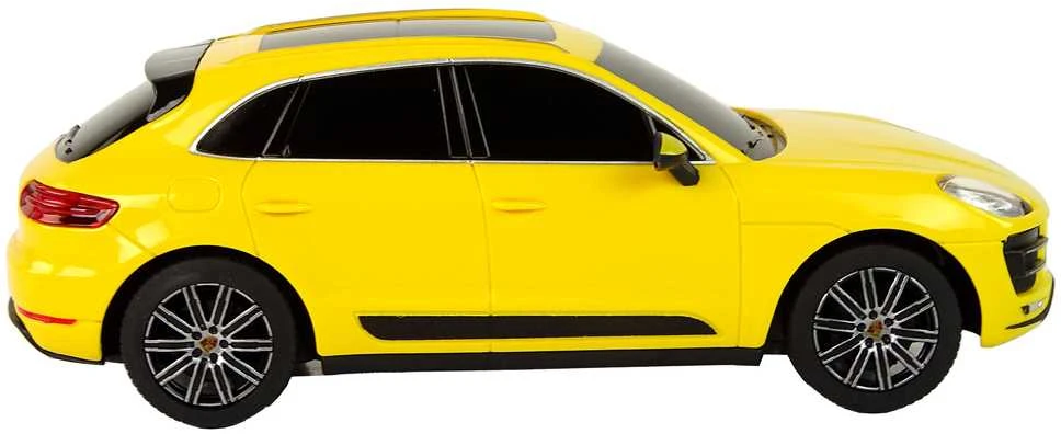 Automobilis Porsche Macan Turbo su nuotolinio valdymo pultu, geltonas