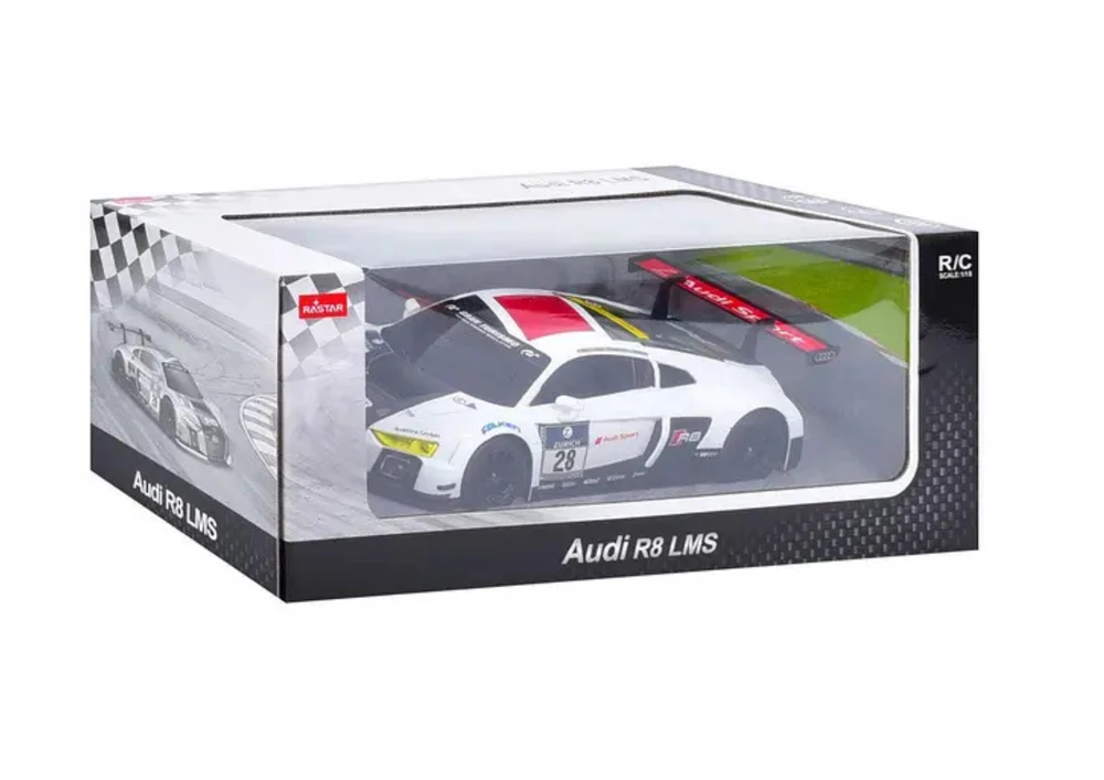Automobilis R/C 1:24 AUDI R8 LMS Baltas-Juodas