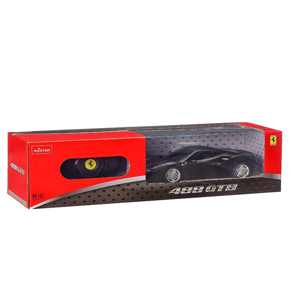 Automobilis RC Rastar 1:24 Ferrari 488 GTB Juodas
