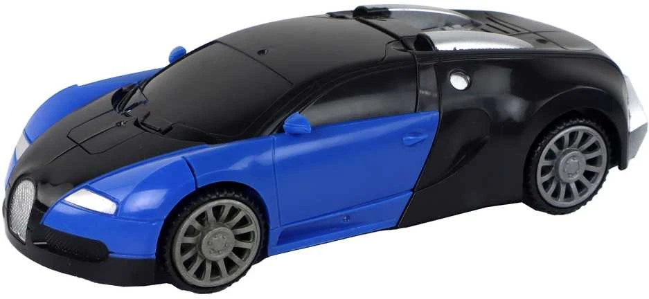 Automobilis - robotas 2in1, mėlynas/juodas