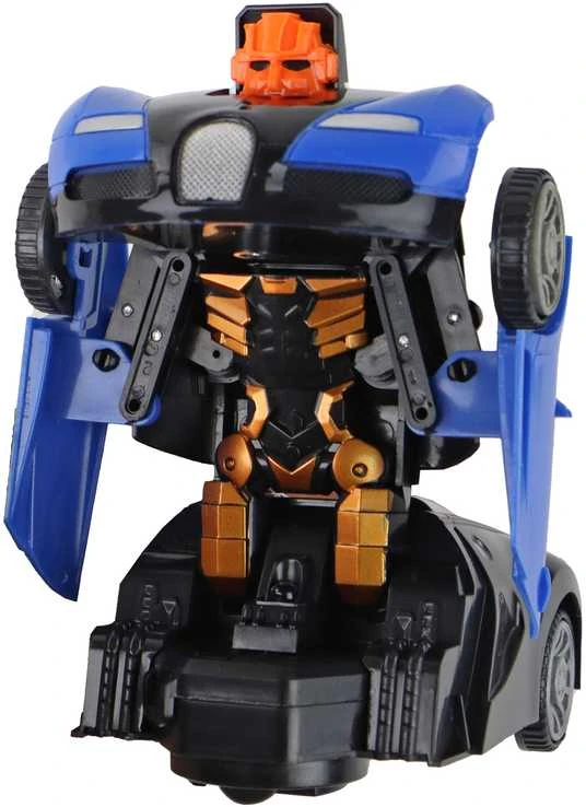 Automobilis - robotas 2in1, mėlynas/juodas