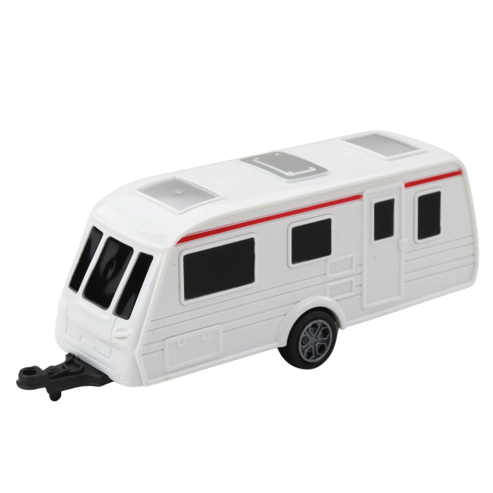 Automobilis su kemperiu Die-Cast, raudonas
