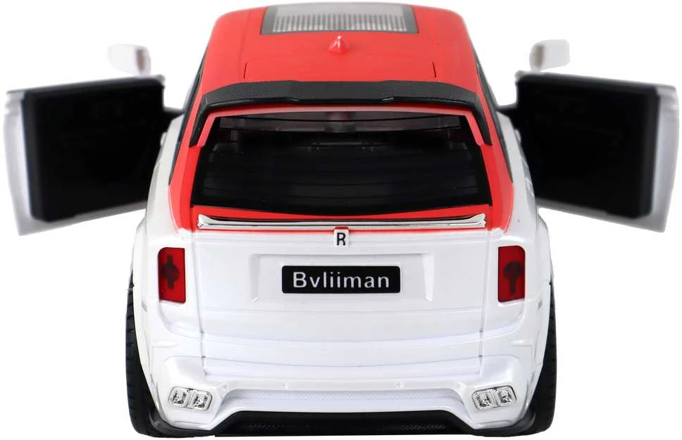 Automobilis su nuotolinio valdymo pultu, baltas/raudonas