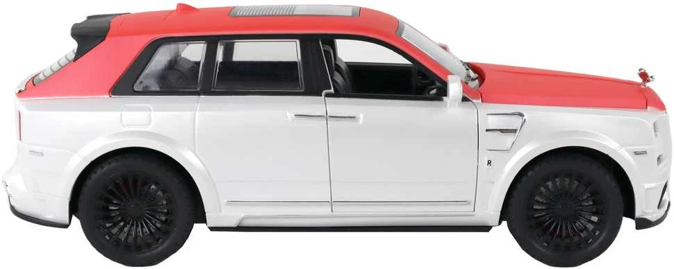 Automobilis su nuotolinio valdymo pultu, baltas/raudonas