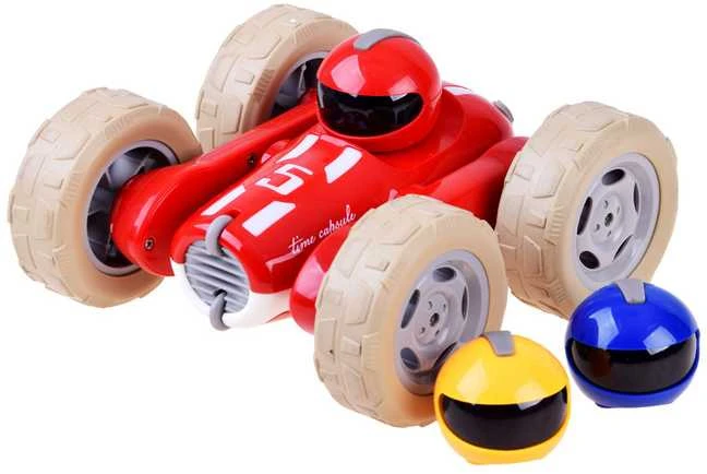 Automobilis su nuotolinio valdymo pultu, raudonas