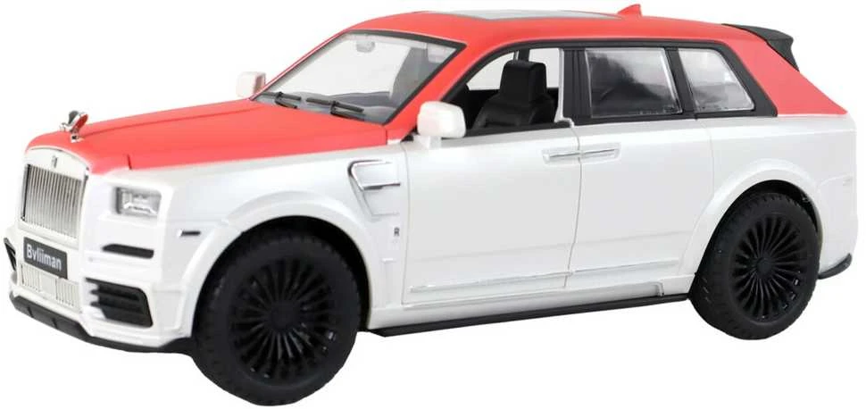 Automobilis su nuotolinio valdymo pultu, baltas/raudonas