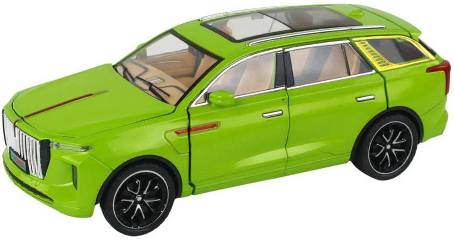 Automobilis su nuotolinio valdymo pultu, žalias