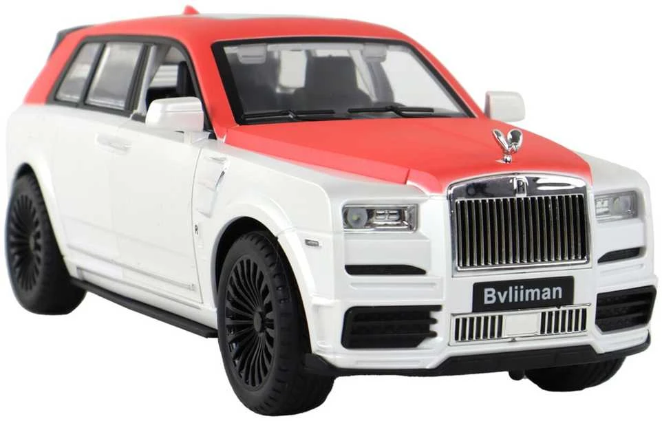 Automobilis su nuotolinio valdymo pultu, baltas/raudonas