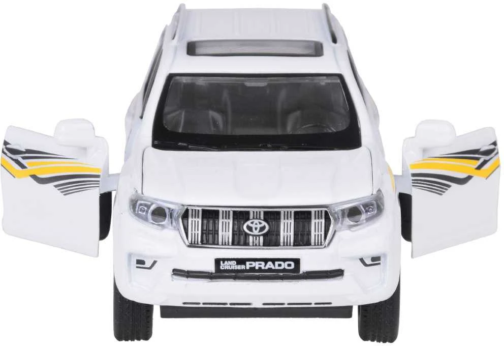 Automobilis TOYOTA LAND CRUISER PRADO su garso ir šviesos efektais, baltas