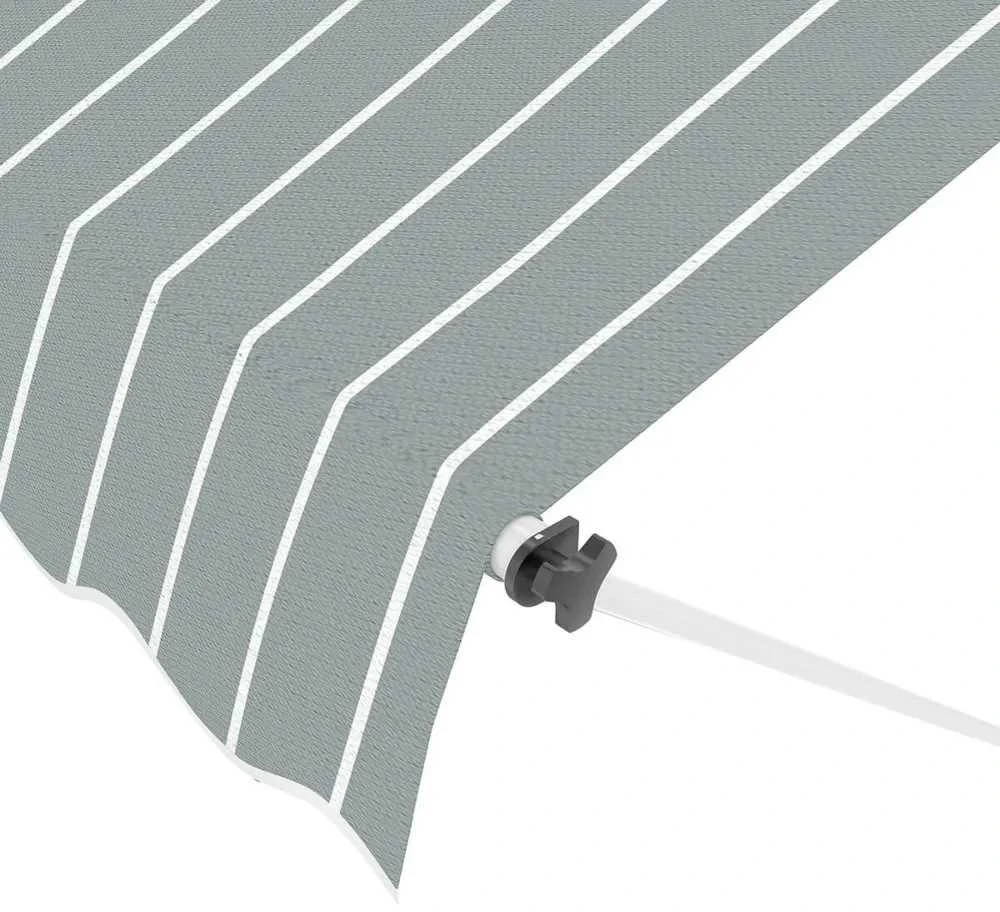 Balkono markizė EASY, 250x130 cm, Pilkas/Baltas
