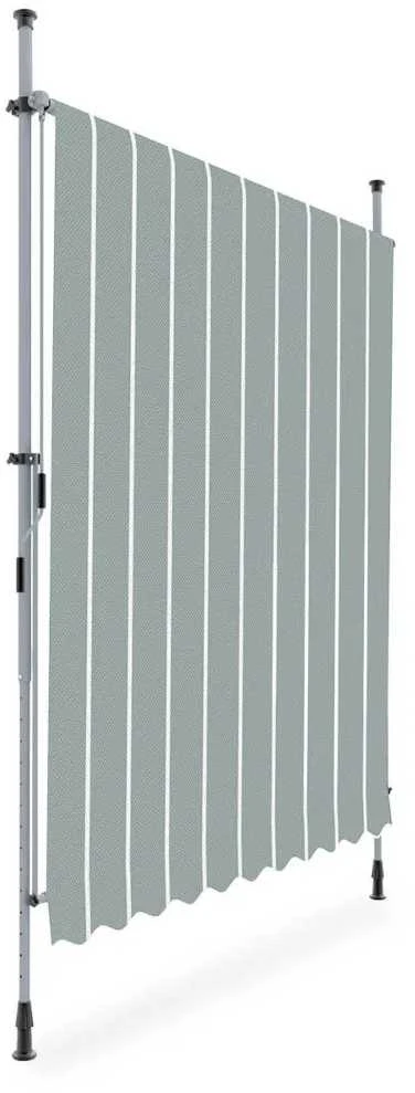 Balkono markizė EASY, 250x130 cm, Pilkas/Baltas