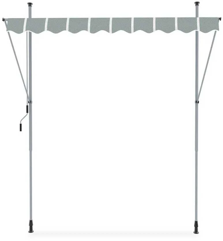 Balkono markizė EASY, 250x130 cm, Pilkas/Baltas