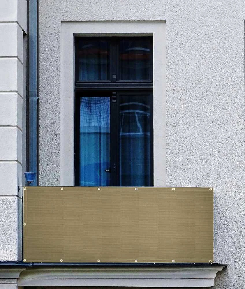 Balkono uždanga su virve, 0.9x5 m, taupe spalvos
