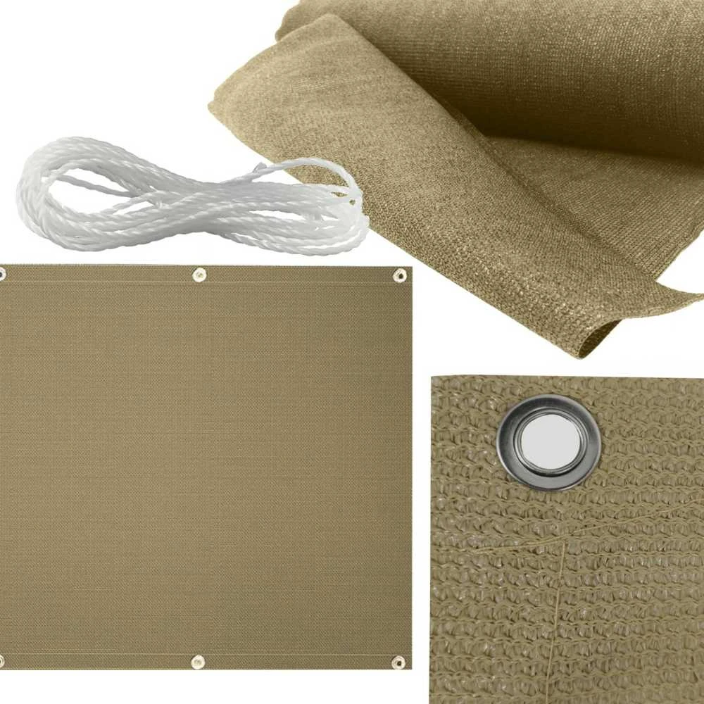 Balkono uždanga su virve, 0.9x5 m, taupe spalvos