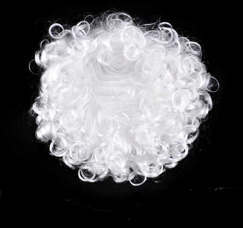 Baltas perukas afro
