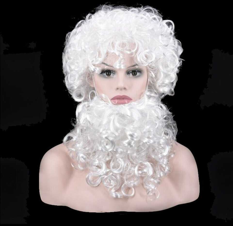 Baltas perukas afro
