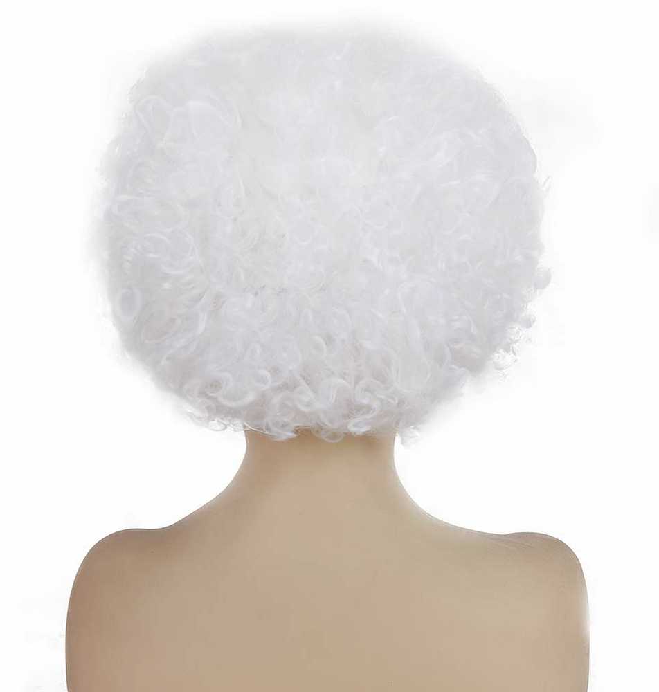 Baltas perukas afro