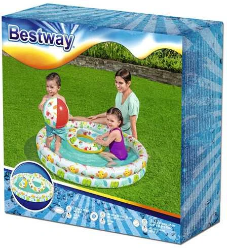Baseino, plaukimo rato ir kamuolio rinkinys Bestway, baltas