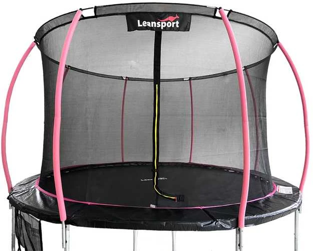 Batutas Lean Sport Max, 366 cm, juodas/rožinis, 12 pėdų