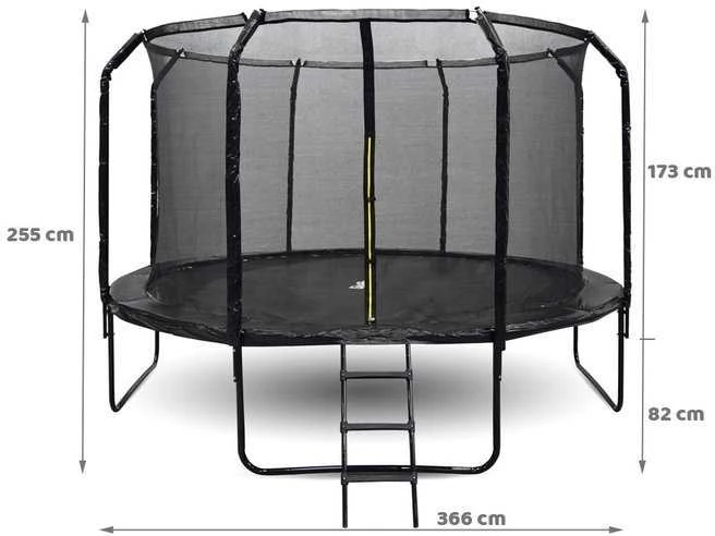Batutas su tinklu SkyFlyer, 366 cm