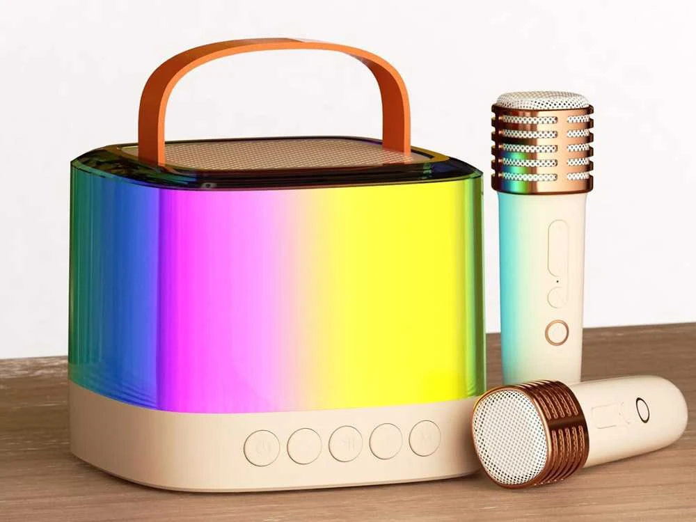 Belaidis garsiakalbis su 2 mikrofonais ir Bluetooth