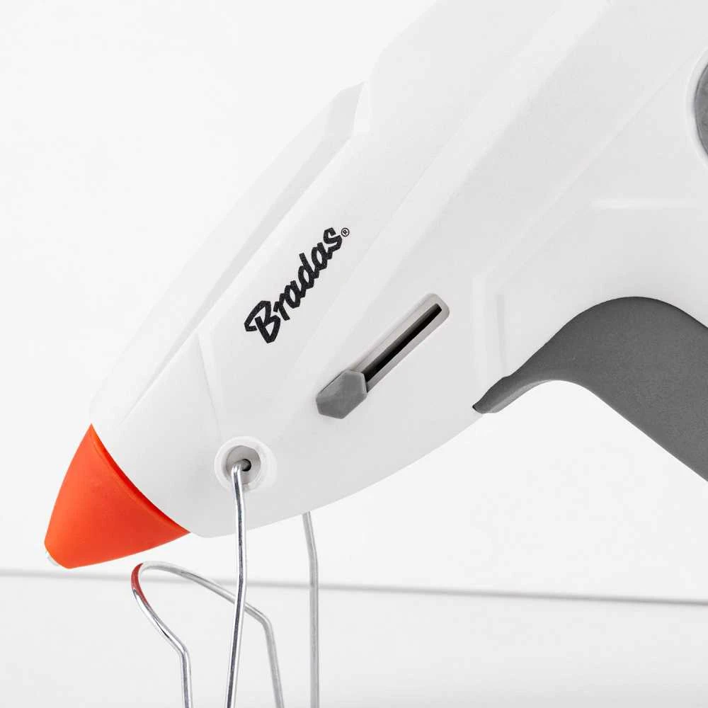 Belaidis karštų klijų pistoletas su stovu Bradas Baltas LINE, 11 mm, 35W