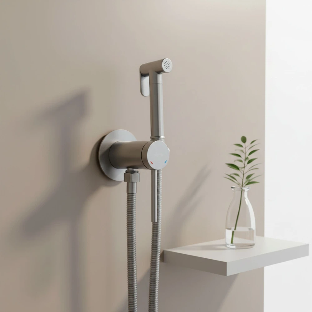 Bidė dušelio komplektas REA Foss Clif, Brushed Nickel