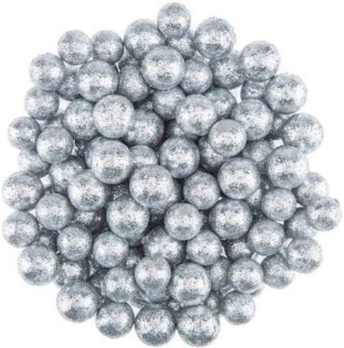 Blizgūs putplasčio rutuliukai dekoracijoms, 50 vnt.