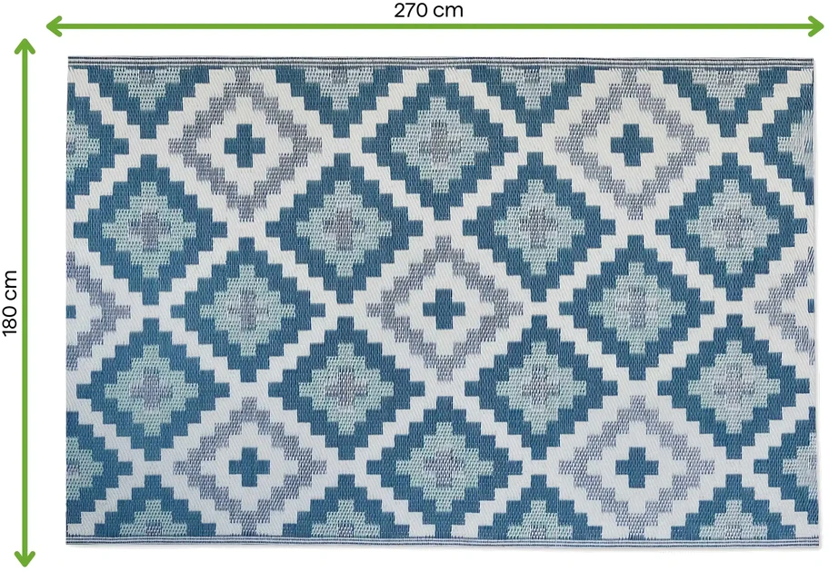 Blue Lauko terasos kilimas Wires Mėlyna, 180x270 cm
