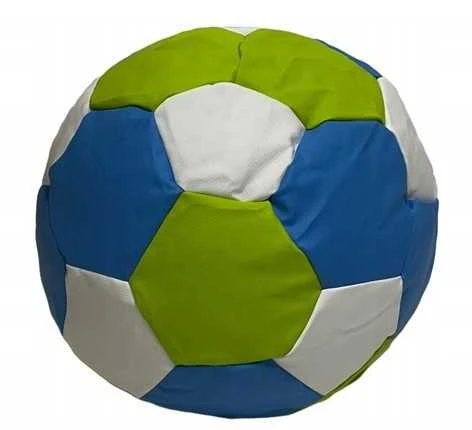 Blue Sėdmaišis-pufas vaikams Ball XXL (40 cm), Lime/Mėlyna/Baltas
