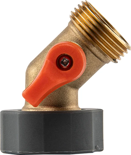 Čiaupo kampinė jungtis su 3/4" vid.sr., vožtuvu ir išėjimu su 3/4" išor.sr. Bradas BRASS SOFT, žalvaris
