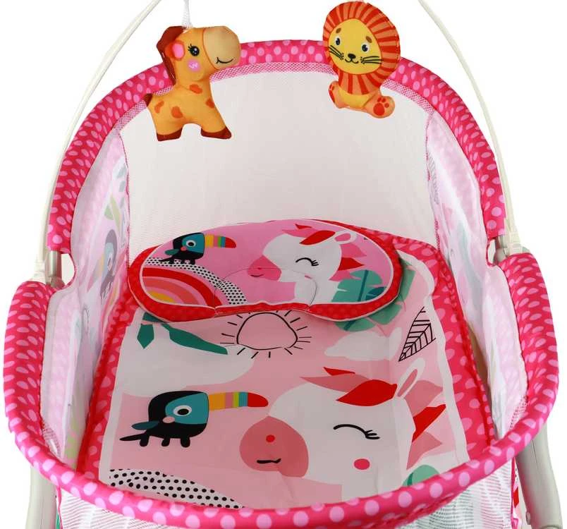 Daugiafunkcinė lovytė 2in1, rožinė