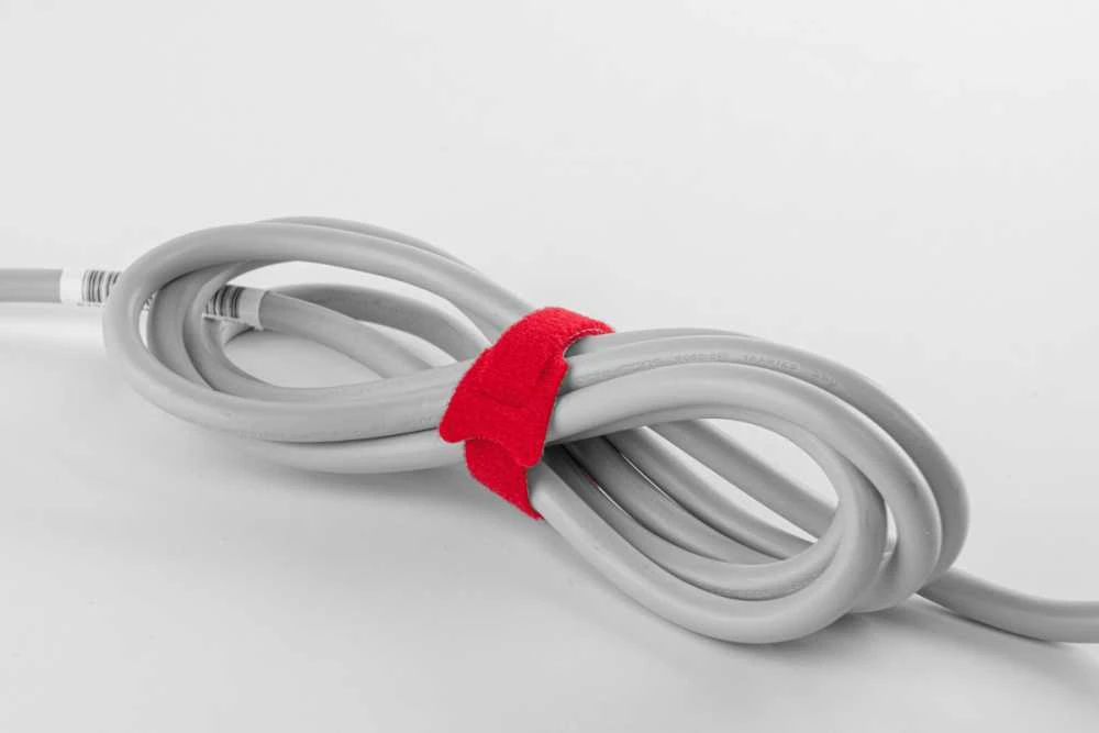Daugiafunkciniai Velcro tvirtinimo dirželiai Bradas TC, 12 x 150 mm, 10 vnt, red