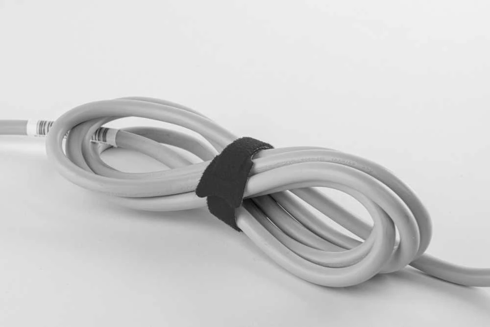 Daugiafunkciniai Velcro tvirtinimo dirželiai Bradas TC, 12 x 200 mm, 10 vnt, juodas