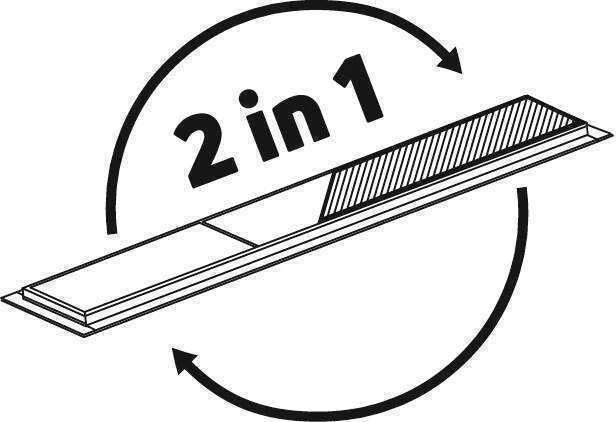 Deante dušo latakas 2in1, Brushed auksinis, 60 cm