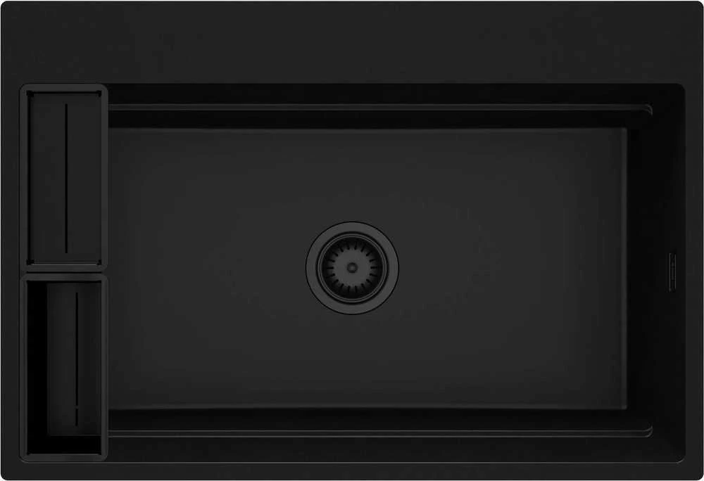 Deante granitinė virtuvinė plautuvė su magnetais Deante Magnetic ZRM_N10B, Nero