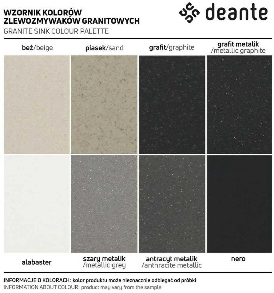 Deante granitinė virtuvinė plautuvė su magnetais Deante Magnetic ZRM_A10A, Alabaster
