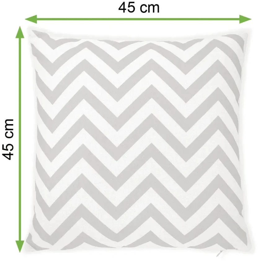 Dekoratyvinė pagalvė sodo baldams ZigZag Pilkas, 45x45 cm