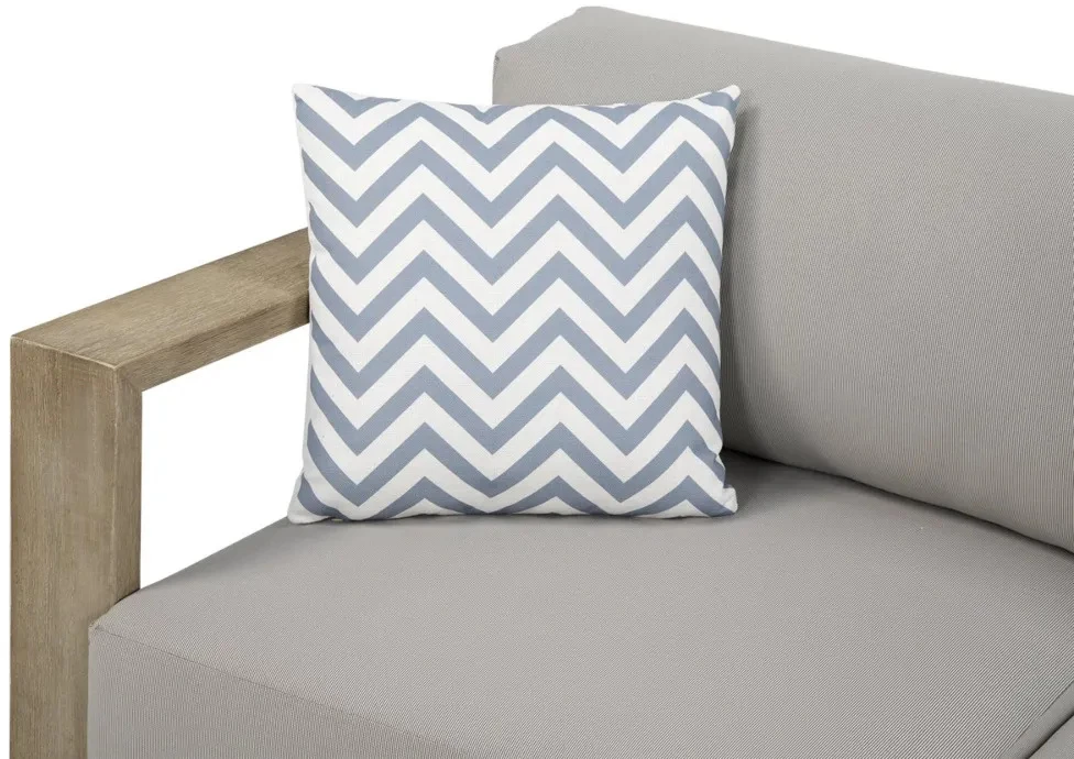 Dekoratyvinė pagalvė sodo baldams ZigZag Pilkas, 45x45 cm