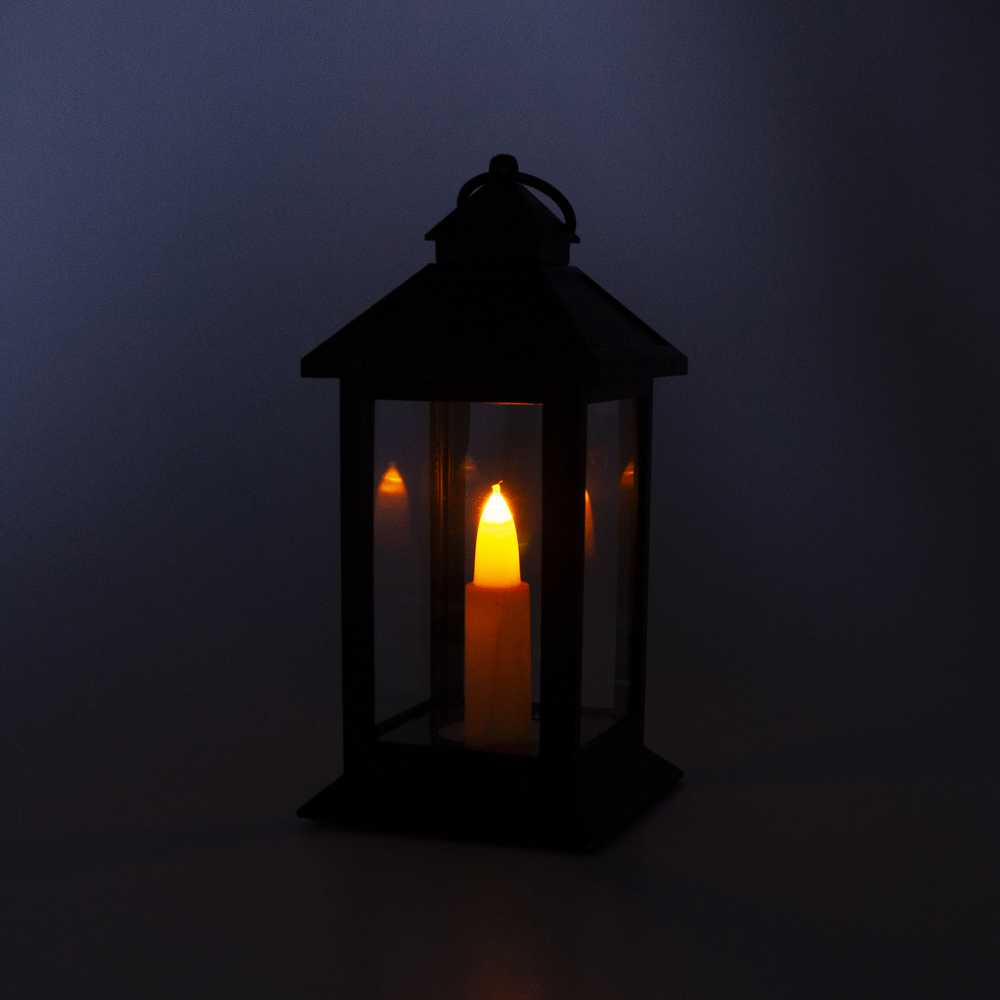 Dekoratyvinis LED žibintas, 17 cm, juodas