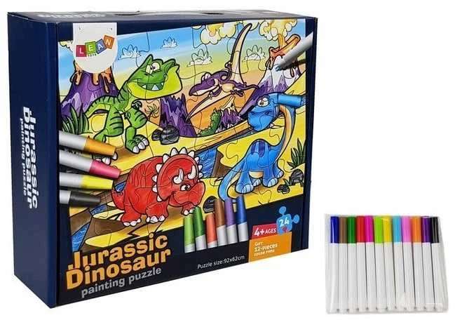 Dėlionė spalvinimui Dinozaurai, 24 d.