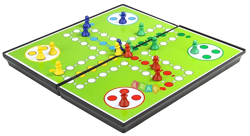 Lean Toys Magnetinės žaidimų lentos rinkinys 7 viename šachmatų Ludo Backgammon juodraščiai aprašymas - Prekės nuotrauka