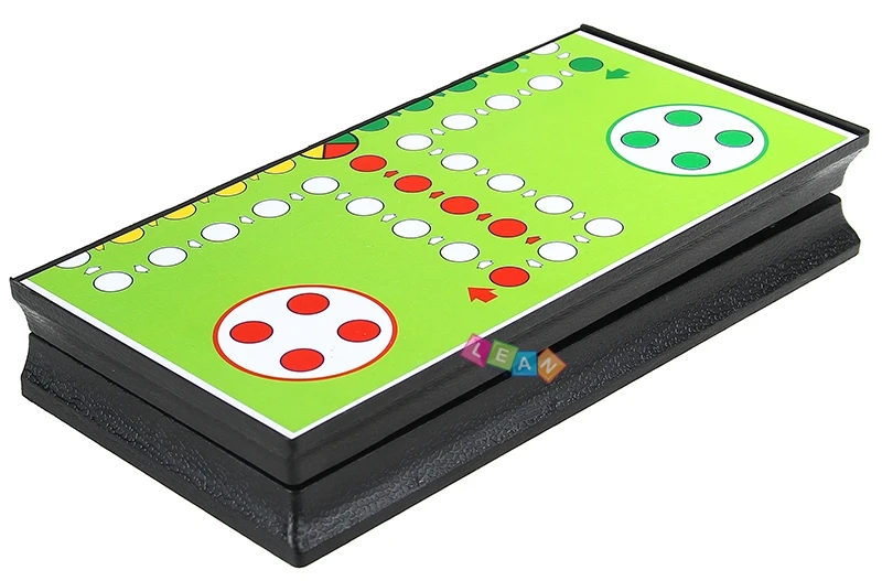 Lean Toys Magnetinės žaidimų lentos rinkinys 7 viename šachmatų Ludo Backgammon juodraščiai aprašymas - Prekės nuotrauka