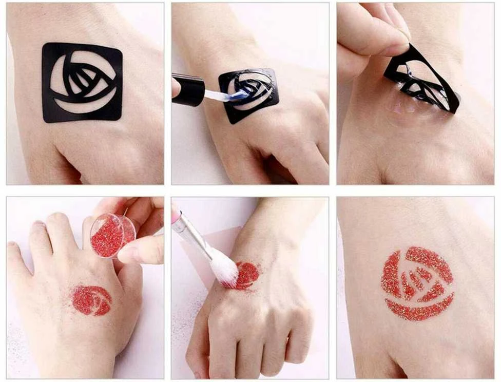 Didelis tatuiruočių kūrimo rinkinys, 24 spalvų + 120 modelių