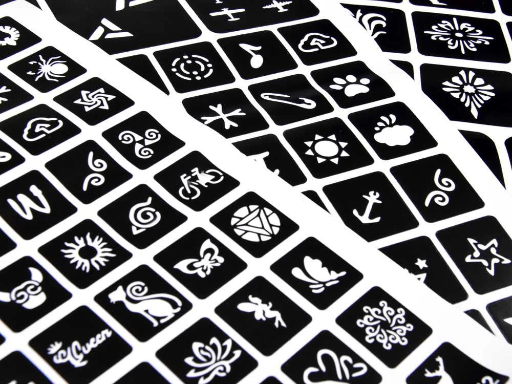 Didelis tatuiruočių kūrimo rinkinys, 24 spalvų + 120 modelių