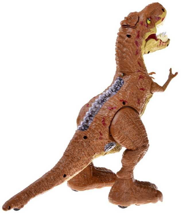 Dinozauras su nuotolinio valdymo pultu, rudas
