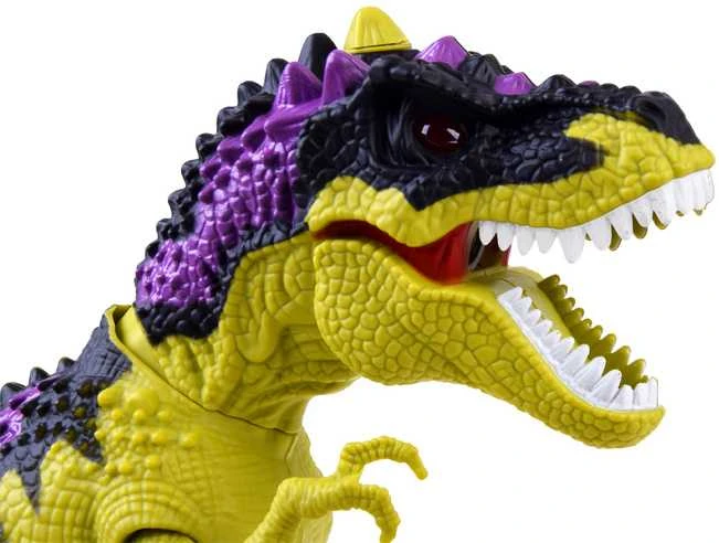 Dinozauras T-Rex su nuotolinio valdymo pultu, garsais ir šviesom, žalias