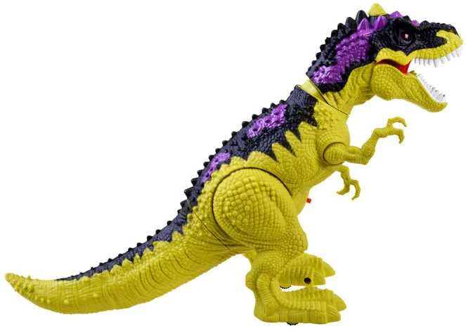 Dinozauras T-Rex su nuotolinio valdymo pultu, garsais ir šviesom, žalias