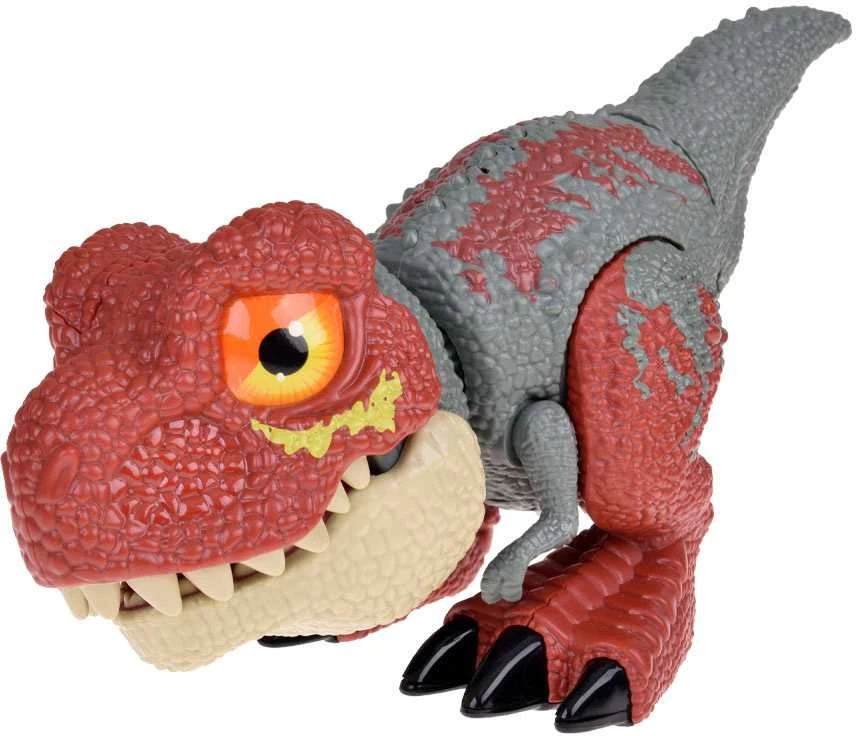 Dinozauras Tyrannosaurus Rex su garso ir šviesos efektais, raudonas