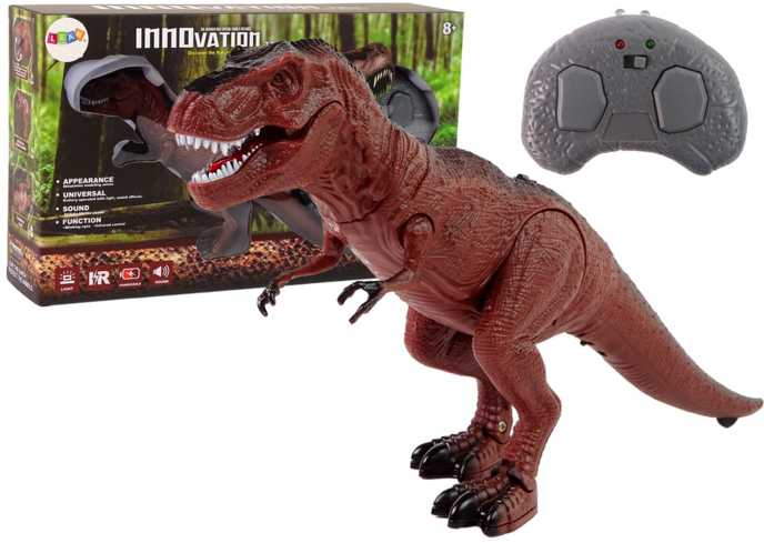 Dinozauras Tyrannosaurus Rex su nuotolinio valdymo pultu ir efektais